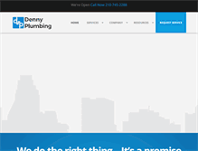 Tablet Screenshot of dennyplumbing.com